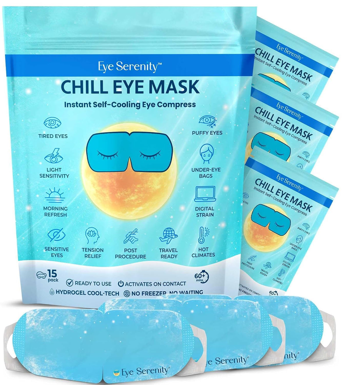Eye Serenity Steam Eye Mask, Heated Eye Mask Fast Relief for Stye Unscented