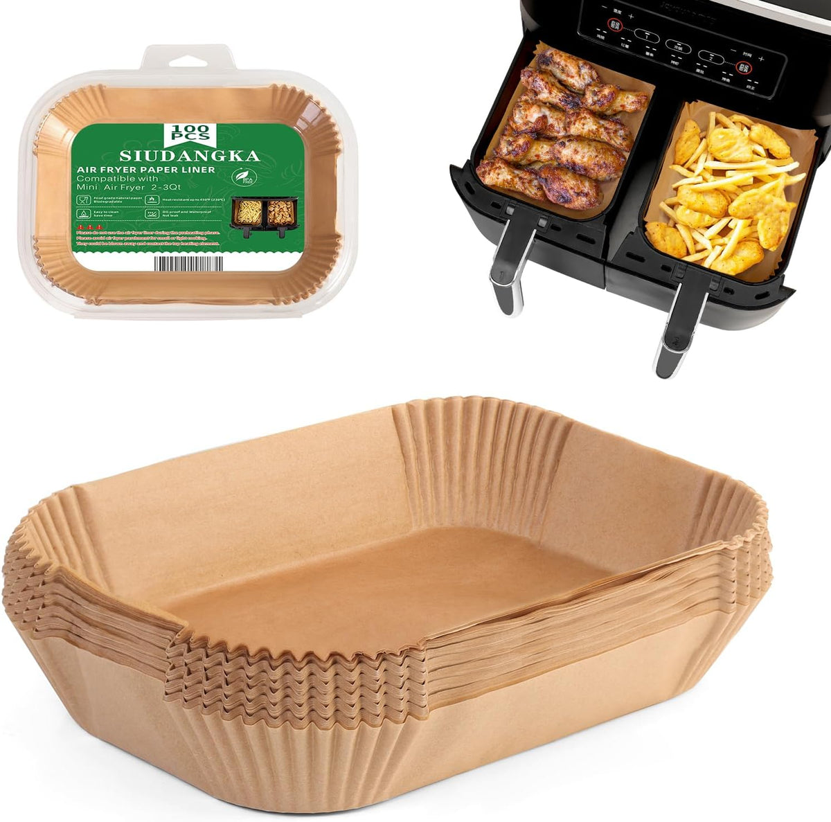 Air Fryer Liners Disposable Parchment Paper for Ninja Air Fryer