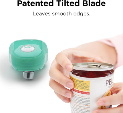 Kitchen Mama One Touch Electric Can Opener, Avocado | Opens with One Button Press, Auto-Stop, Smooth Edge, Cordless, Battery Operated