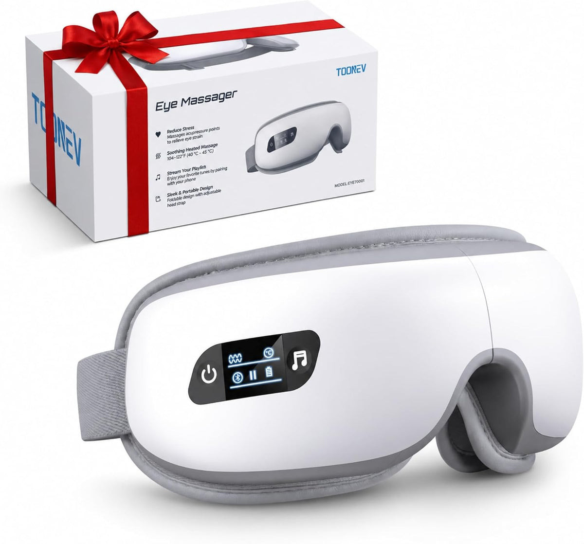 Eye Massager with Heat, Heated Eye Mask for Migraine Relief