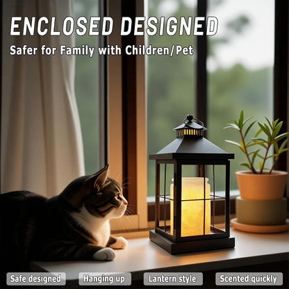 2026 New Candle Warmer Lamp with Timer,Compatible with 3 Wick Candles Jars,Vintage Candle Warmer Lantern Lamp,Dimmable Farmhouse Candle Lamp Warmer,Fully Enclosed and Hanging Up Designed