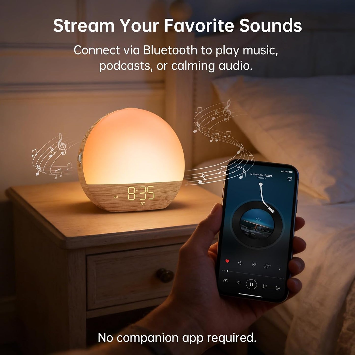Sunrise Alarm Clock with Sound Machine: Gradual Wake Up Light with Sunrise Simulation - White Noise Machine with Bluetooth Speaker for Sleeping - Dimmable Night Light for Adults Kids Baby Bedroom