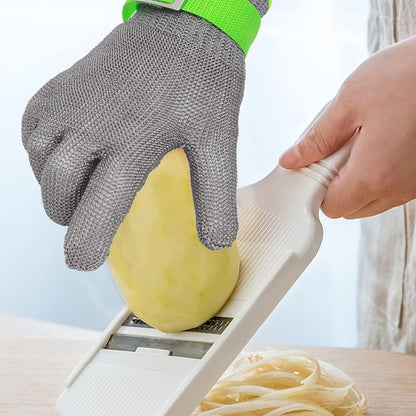 Aillary Level 9 Cut Resistant Kitchen Glove,Food Grade,Machine Washable,Stainless Steel Wire Metal Mesh Safety Work Glove for Mandolin,Meat Cutting,Oyster Shucking,and Wood Working (Large)