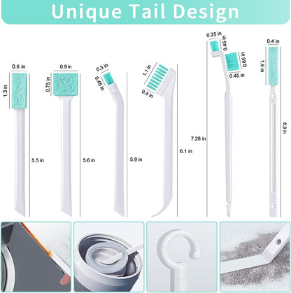 Lumkew Small Cleaning Brush Tight Spaces, 8pcs Crevice Cleaning Brushes Tool for Household Use, Tiny Cleaning Brush Mini Parts Humidifier Toaster