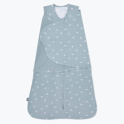 HALO 100% Cotton Sleepsack Swaddle, 3-Way Adjustable Wearable Blanket, TOG 1.5, Birds, Newborn, 0-3 Months