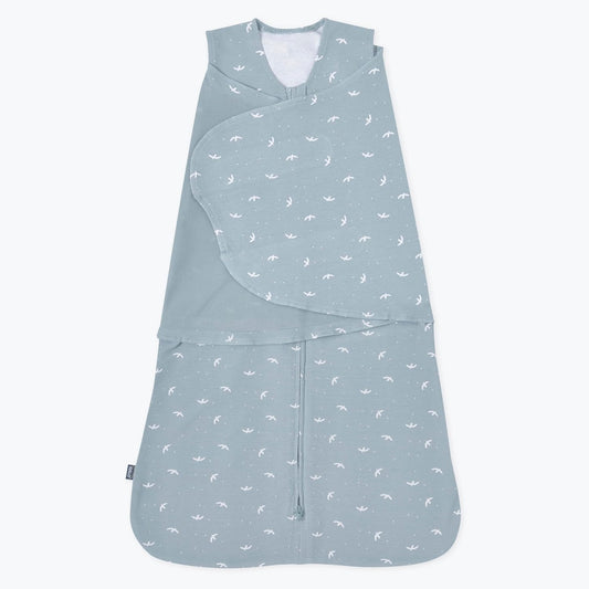 HALO 100% Cotton Sleepsack Swaddle, 3-Way Adjustable Wearable Blanket, TOG 1.5, Birds, Newborn, 0-3 Months