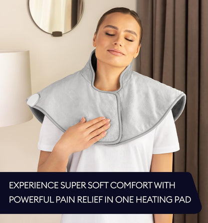 GENIANI Back Pain & Relaxation Gifts for Women – Electric Heating Pad for Back, Neck & Shoulders, Soft Microplush Electric Throw Heating Pad for Period Comfort, Fast Heating, Auto Shut Off, 12"x24"