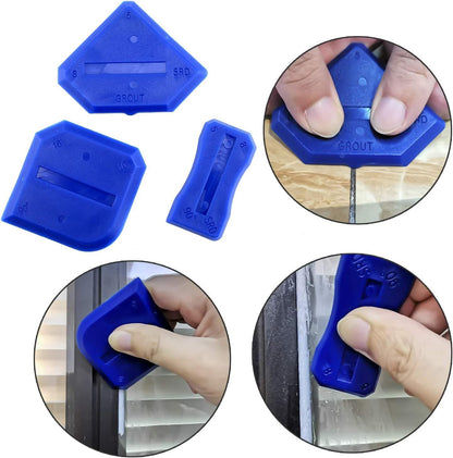3 PCS Silicone Caulking Tools, Sealant Grout Finishing Sealing Caulk Tool Kit for Bathroom Kitchen, Caulking Finishing Tools, Caulk Smoothing Tool