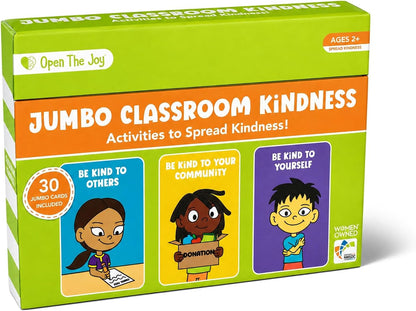 Open The Joy Jumbo Calming Cards, SEL Mindfulness Cards for Kids 3+