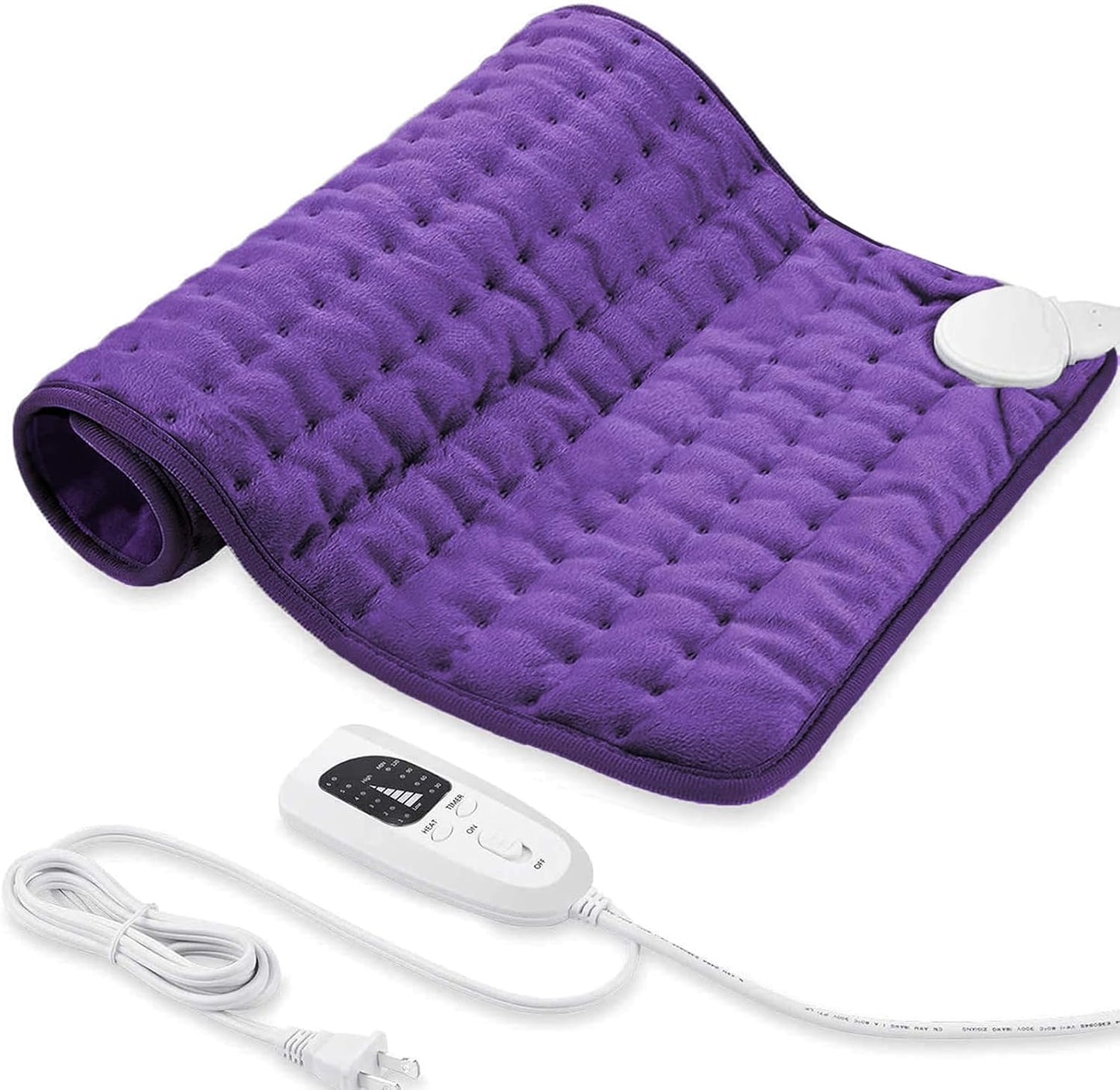 Electric Heating pad with 6 Heat Settings, Auto Shut Off, Dry Electric Heating for Back Neck Knee Arms Legs Shoulder Heat Pads for Christmas Birthday Father Mother's Day (24"X12", Gray Green)