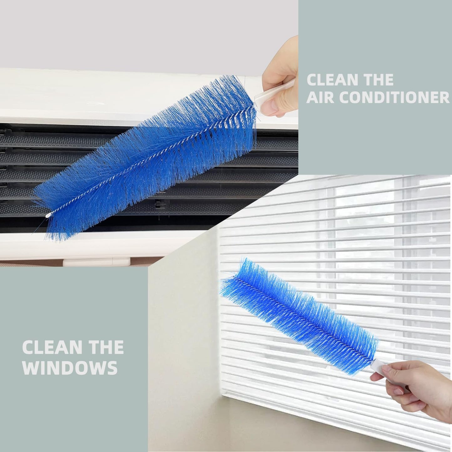 Fan Cleaning Brush, CN1ST 2PCS Brush Reusable Removes Dirt from Fans, Air Conditioning, Home, Car Vents Curtain