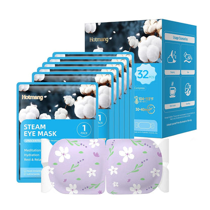 16 Pack Self Heating Steam Eye Mask - Disposable Warming Eye Mask for Dry Eyes, Travel & Sleep Essential, Soothing Relief for Eye Fatigue, Ideal Spa Gift (Lavender)