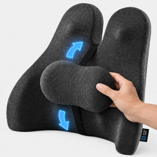 The Forme Cushion - Premium Ergonomic Lumbar Support Pillow | Lower Back Pain Relief Cushion with Adjustable SpineAlign™ Bolster and Dense Memory Foam for All-Day Comfort