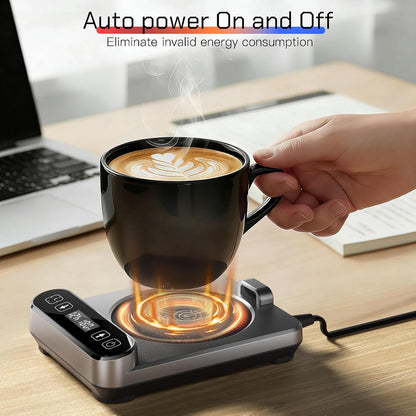 Smart Mug Warmer with Infrared Sensor, Coffee Mug Warmer for Desk | 6 Temp Settings & 12H Timer Coffee Cup Warmer with Auto On/Off, Electric Beverage Warmer for Office & Home, Coffee Lover Gift