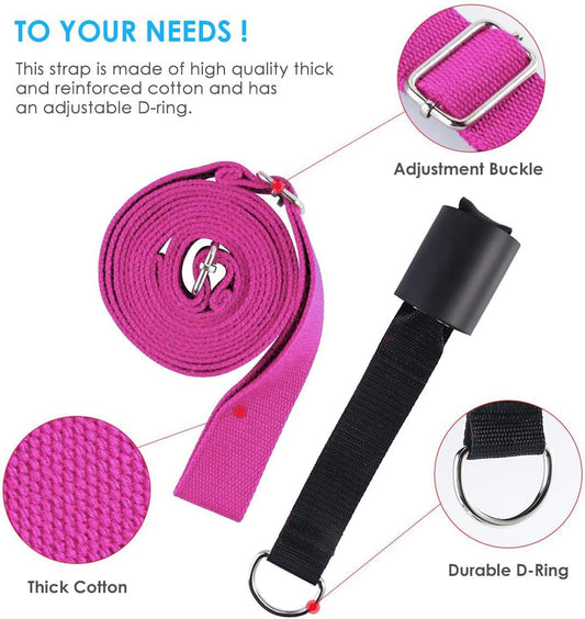 Adjustable Leg Stretcher Lengthen Ballet Stretch Band - Easy Install on Door Flexibility Stretching Leg Strap Great Cheer Dance Gymnastics Trainer Stretching Equipment Taekwondo Training