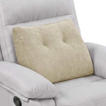 Back Support Pillow for Recliner Soft Dual Layer Lumbar Support Pillow with Shredded Memory Foam Ergonomic Orthopedic Couch Lumbar Cushions for Elderly Lower Back Pain Relief Dark Grey