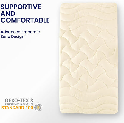 SLEEP ZONE Cooling Queen Mattress Topper, Premium Zoned Cool Mattress Pad Cover, Padded Mattress Protector Breathable Washable, Deep Pocket 8-21" (Grey, Queen)