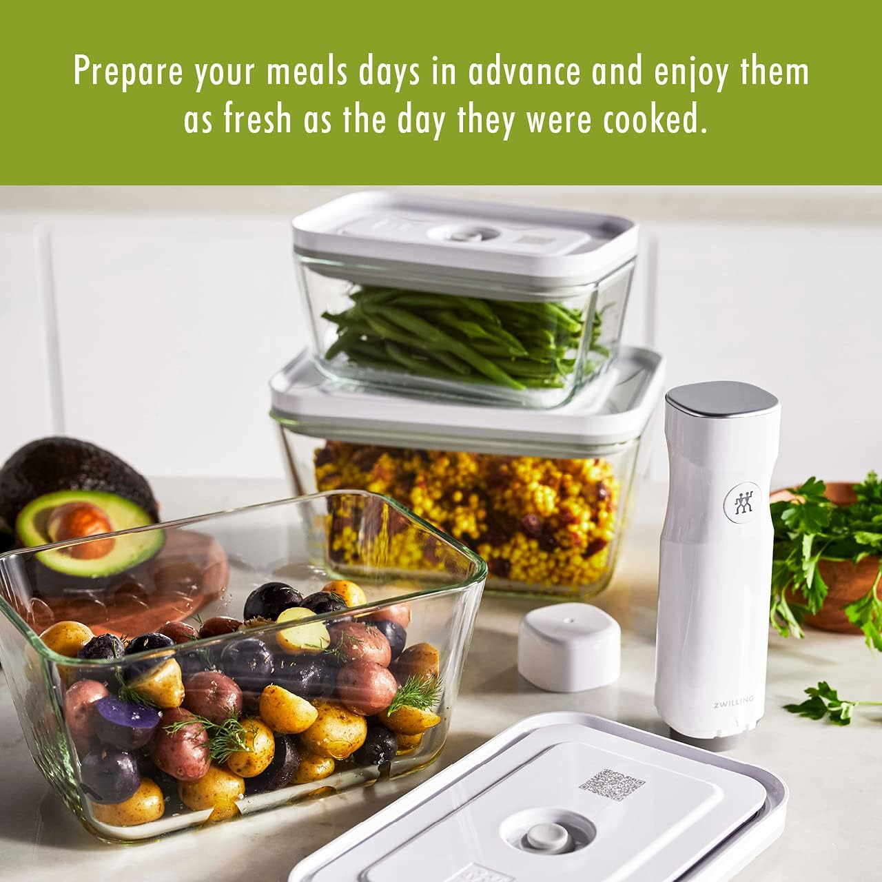 For food to stay fresh up to 5X longer, pump required (not included).