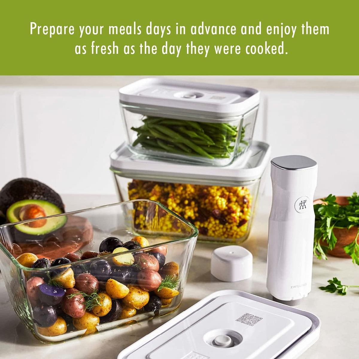 ZWILLING Fresh & Save Glass Airtight Food Storage Container, Meal Prep Container - Small