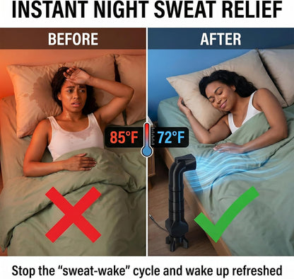 Bed Cooling Fan Under Sheets,Adjustable Bed Cooling System for Hot Sleepers | Adjustable speed buttons on fan surface,Powerful airflow under sheets,targeted room-temperature airflow sleep cooler