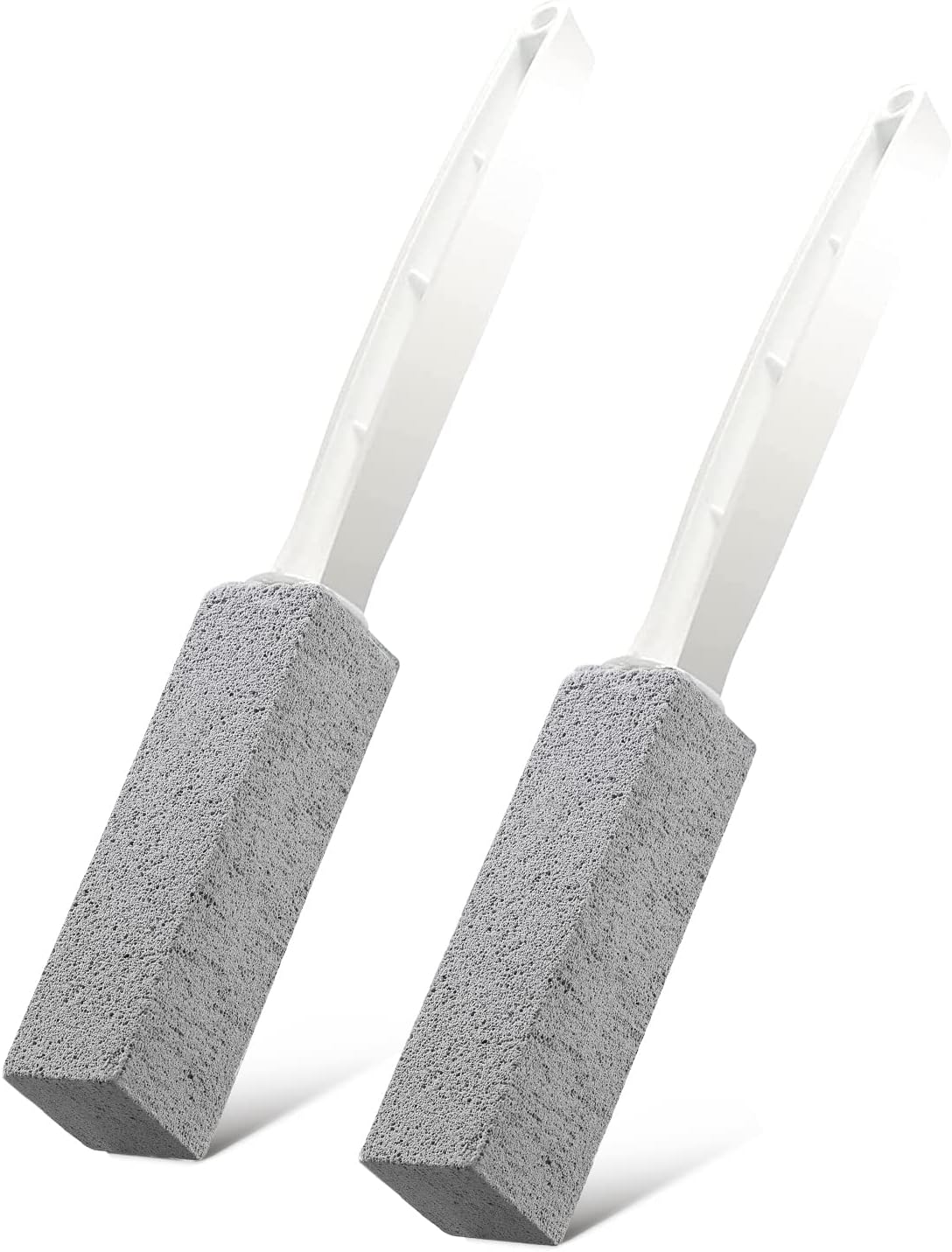 Kadden 2 Pack Pumice Stone Toilet Bowl Cleaner with Handle, Hard Water Ring Remover & Stain Scrubber for Bathroom, Pool, Sink and Tub, Ergonomic Heavy Duty Cleaning Tool