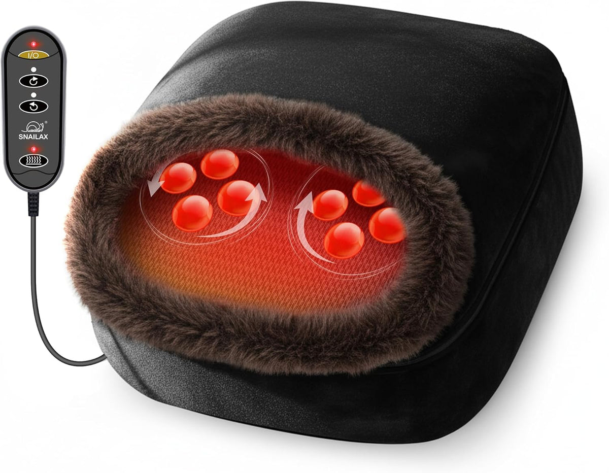 Snailax Shiatsu Foot Massager with Heat, Foot Warmer with Removable Cover