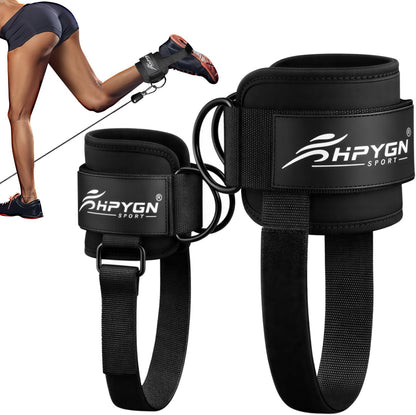 HPYGN Ankle Strap for Cable Machine, Padded Ankle Straps for Cable Machine Kickbacks, Glute Workouts, Leg Extensions, Curls, Booty Hip Abductors Exercise, Adjustable Comfort Ankle Cuff for Gym