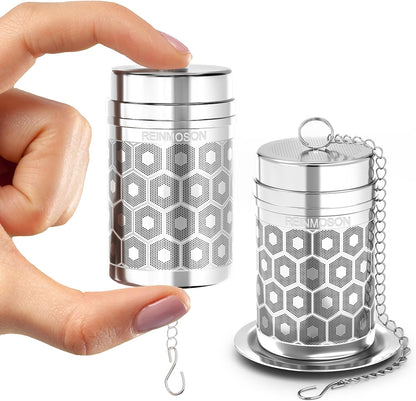 Reinmoson Mini Tea Strainer for Loose Tea Fine Mesh Tea Infuser 1.2”x2.2”
