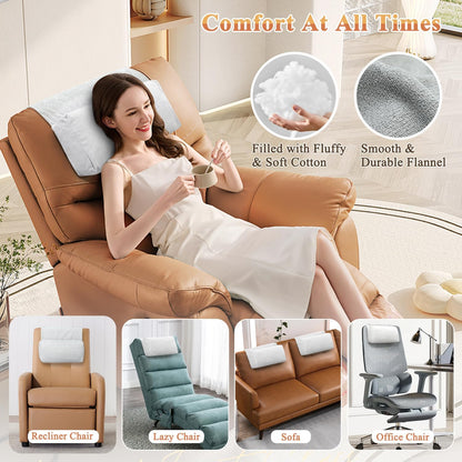 KAAMOS Recliner Head Pillow, Adjustable Recliner Headrest Neck Support Pillow, Couch Head and Neck Pillows for Chair, Sofa Headrests Cushion with Pocket for Neck Pain Relief and Cervical Support