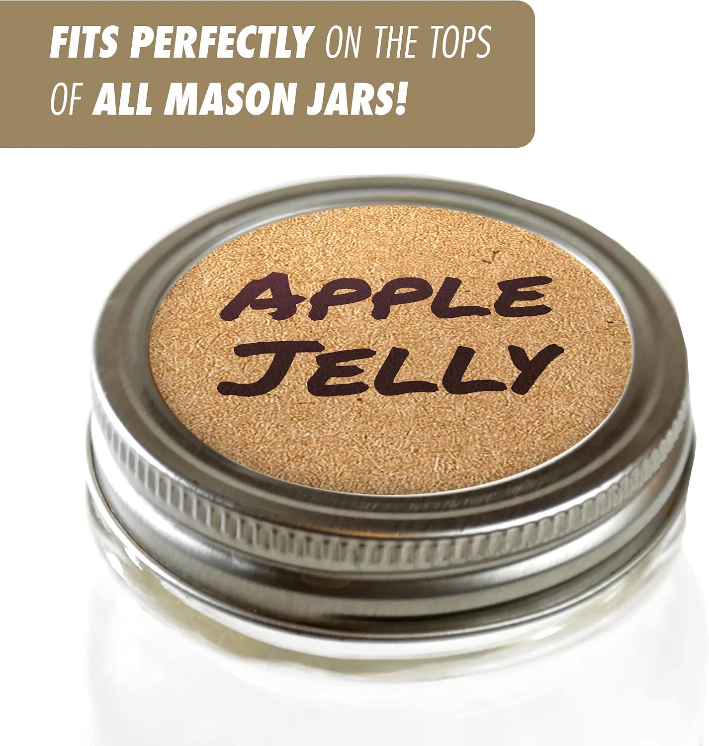 Dissolvable Canning Labels 0.5in Round, Removable Kraft Mason Jar Stickers | Water soluble, no residue, write on with pen, 200 per pack, jam, preserves, pantry, freezer, spice bottles, food storage