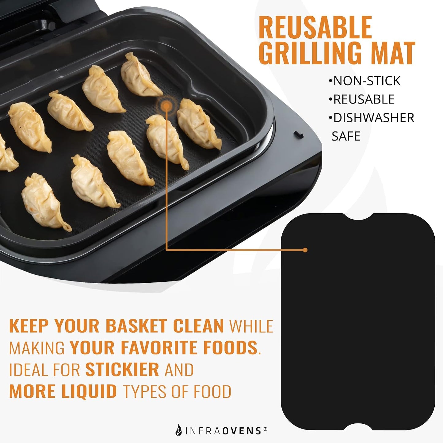 Air Fryer Liner Accessories for Ninja Foodi XL Smart FG551 6-in-1 Indoor Grill, Reusable Heat Resistant Mat for Air Fryer, Ninja Foodi Accessories, Easy Clean Replacement for Parchment Paper