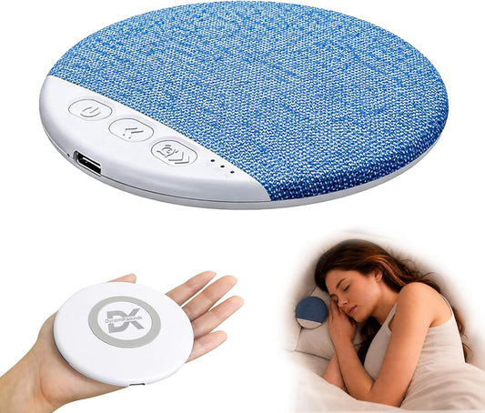 Under Pillow Sleep Speaker, Bluetooth 5.4 Pillow Speaker with Built-in White Noise, Ultra-Thin Fabric Covered Wireless Sleep Speaker with Auto-Off Timer,Personal Sound Bar for Side Sleepers