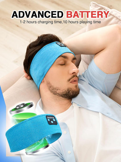 Perytong 2 Pack Sleep Headphones, Sleeping Headphones | Bluetooth Headband with Ultra-Thin HD Stereo Speaker, Wireless Headphone for Sports, Insomnia, Yoga, Air Travel, Meditation