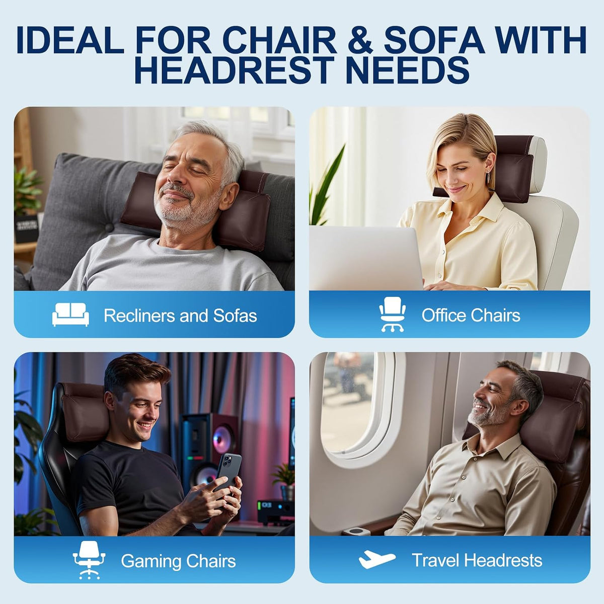 Recliner Pillow, Adjustable Neck & Head Support Pillow