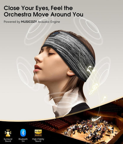 MUSICOZY Bluetooth 5.4 Sleep Headphones Headband Sports Wireless Audio