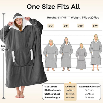 yescool Wearable Blanket Hoodie as Christmas Birthday Gifts for Women Mom - Colors A