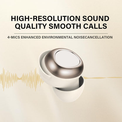 Sleep Ear Buds, 2025 True Wireless Earbuds, Ultra-Mini Bluetooth 5.4 Earbuds for Side Sleepers, 42H Play Hi-Fi Stereo 3D Bass Noise Cancelling Bluetooth headphones, USB C, IP7 Waterproof LED Earphones