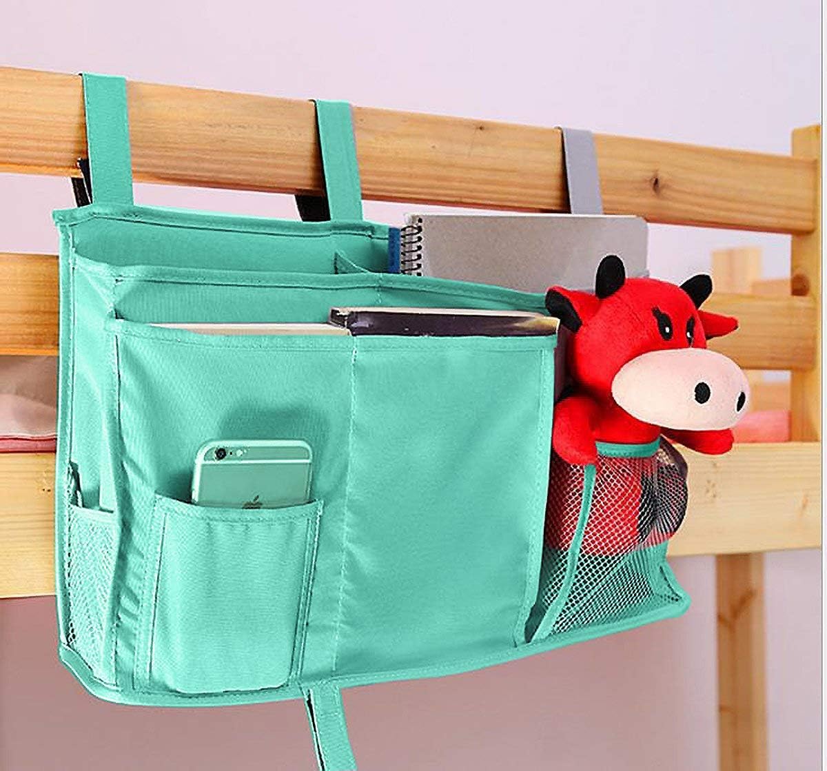 Sugaroom Bedside Storage Caddy, Bunk Bed Organizer Bed Storage Pocket Bedside Organizer Hanging Bed Storage Caddy for College Dorm Room, Hospital Bed Rails, Baby Bed, Camp