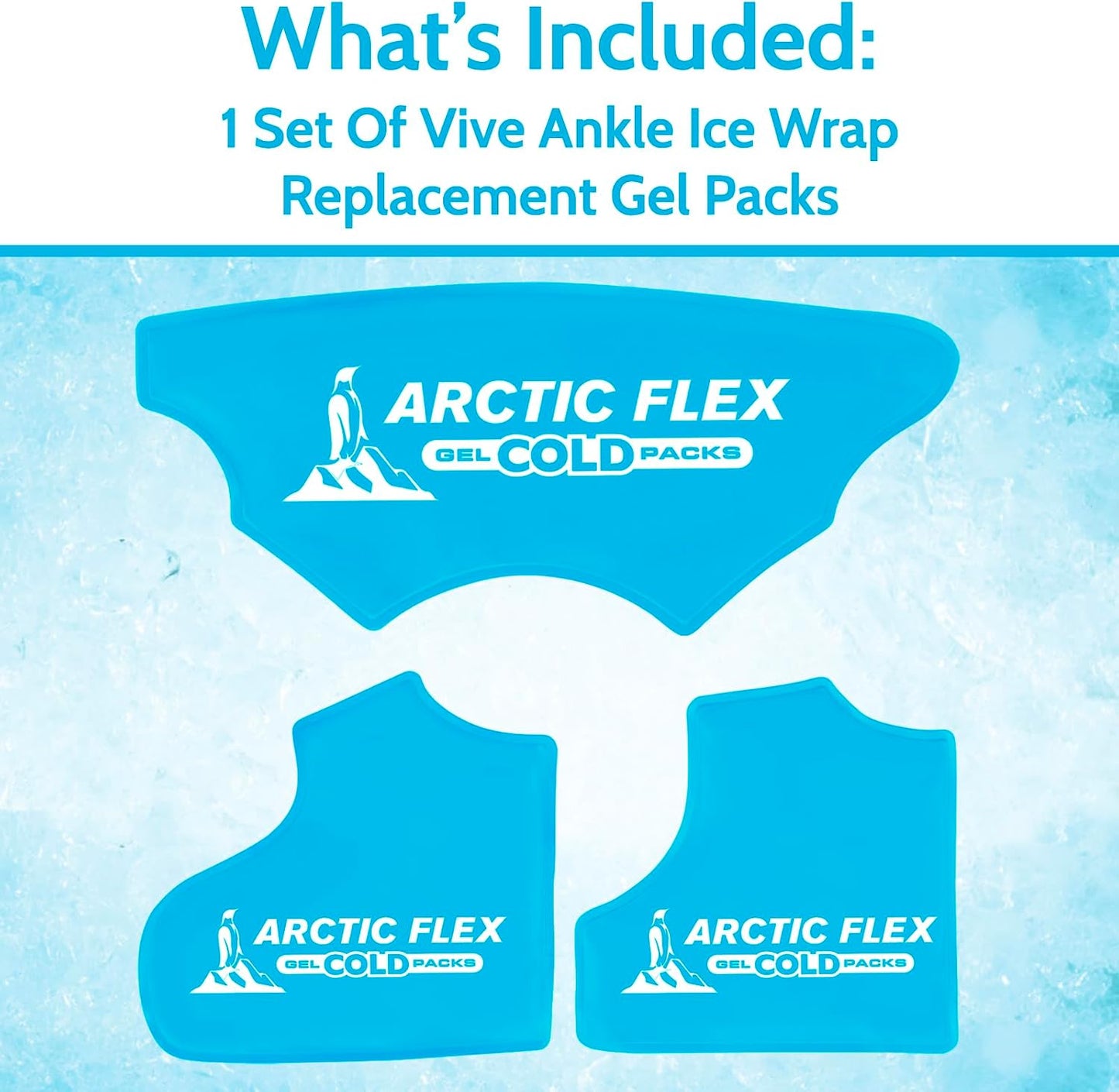Arctic Flex Gel Replacement Packs - Ice Packs Reusable for Elbow Ice Brace | Hot and Cold Gel Ice Pack for Injuries, Pain Relief, Swelling - Flexible Therapy Compression Wrap - Athletic Women, Men