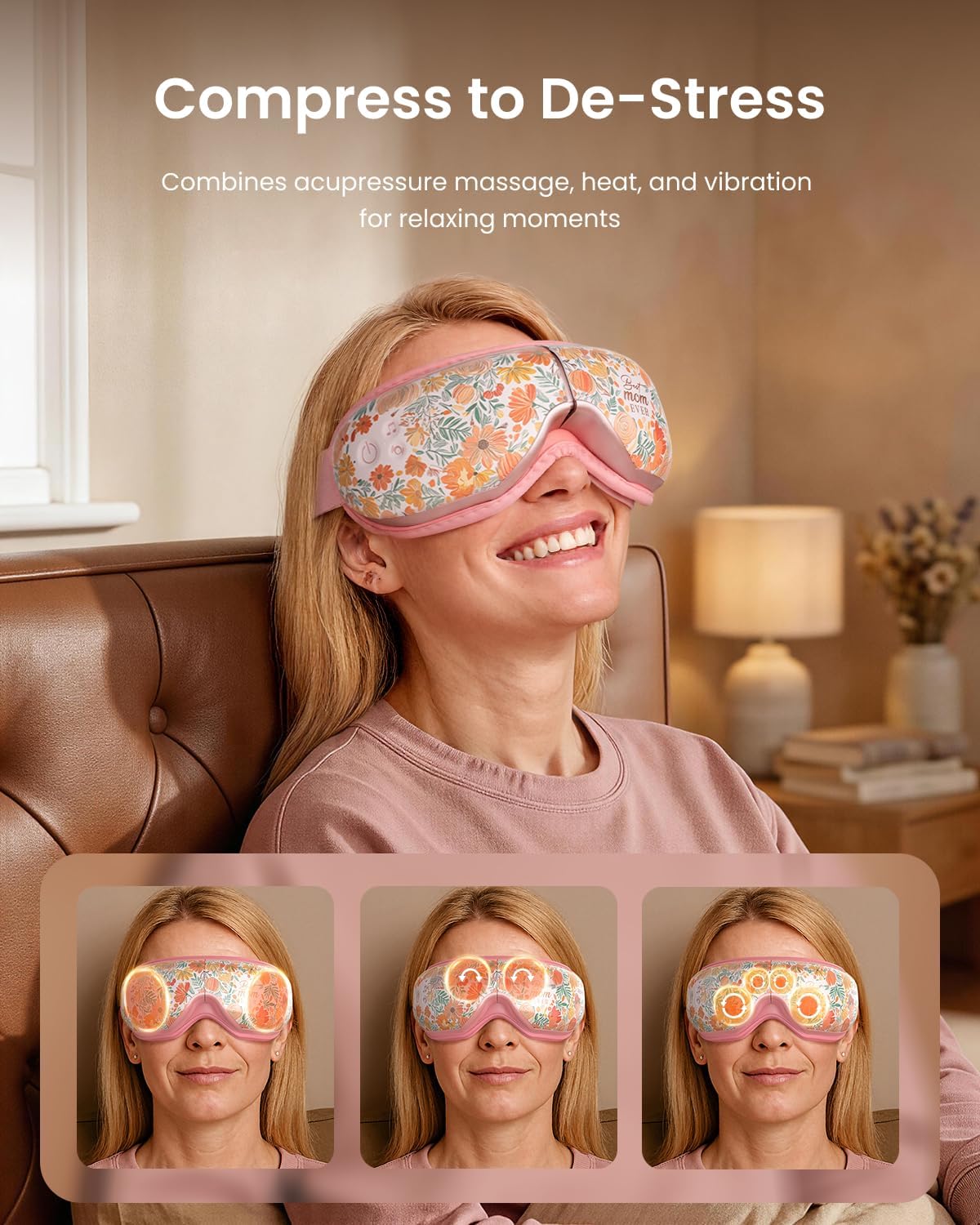 RENPHO Eyeris 1 Eye Massager with Heat, Heated Massage Eye Mask