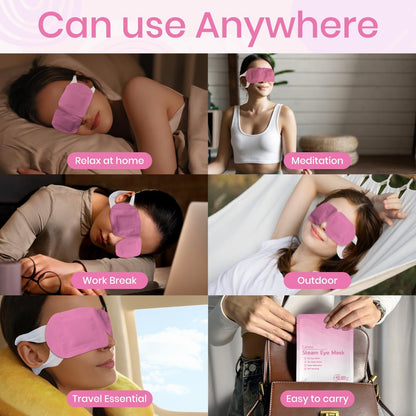 LANNA Heated Steam Eye Mask, Disposable 120 Minutes, Lavender Scent, 5 Pcs