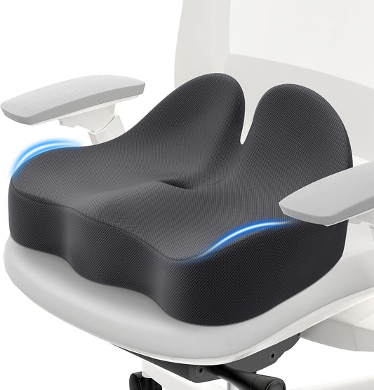 Memory Foam Seat Cushion, Ergonomic Office Chair Cushion for Long Sitting