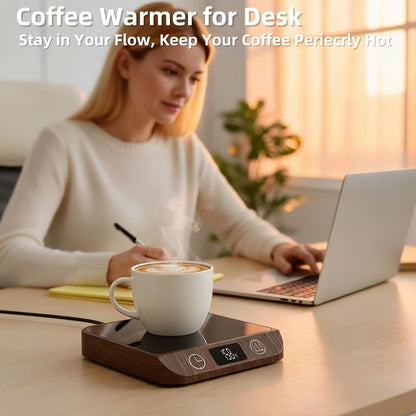 Coffee Mug Warmer & Candle Warmer 2-in-1, 46W Smart Cup Warmer for Desk | 6 Temperature Settings, 12-Hr Timer & 4-Hr Auto Shut-Off, Gift for Coffee Lovers, Home Office & Desk Warmer