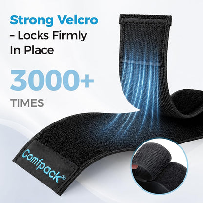 Comfpack Ice Pack Strap,Stretchable 26"x1.97" Adjustable Band - 2 Pack | Strong Velcro, Extender Belt for Secure Cold Therapy Wrap for Knee, Arm, Leg, Shoulder Pain Relief & Injury Recovery