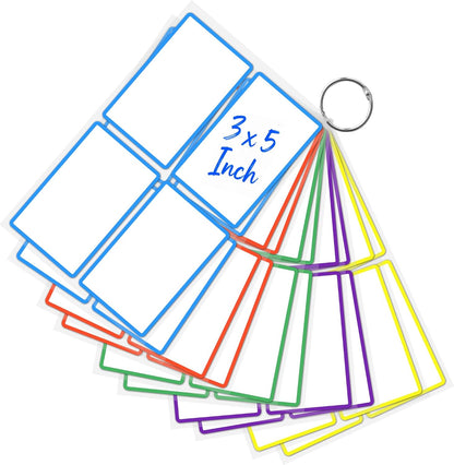 Dry Erase Labels Stickers, 3x5 Inch Reusable Notes for Storage Bins, 20 Pcs | Reusable dry erase labels with removable adhesive for home, office and classroom organization