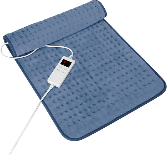 Heating Pad for Back, Neck, Abdomen, Fast Heating Electric Pad for Neck and Shoulders, Soft Dry/Moist Therapy, Auto Off Timer, Cozy Mother' s Day Gift Perfect for Women/Moms