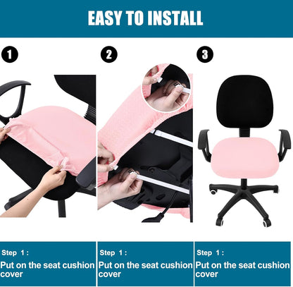 Smiry Office Computer Chair Armrest Covers, 2PCs Anti-dust Arm Rest Pad | Removable Washable Desk Chair Arm Pad Covers, Grey
