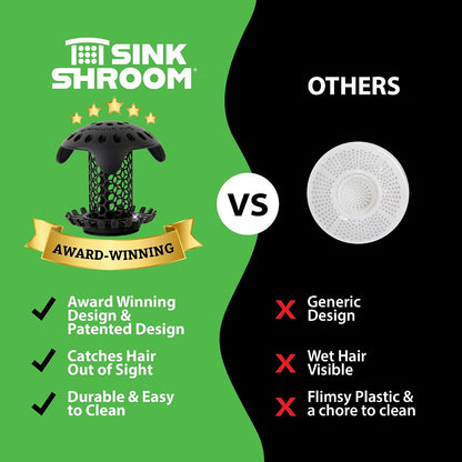 SinkShroom Ultra Revolutionary Bathroom Sink Drain Protector, Stainless Steel