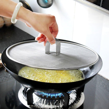 3 Pack Grease Splatter Screen for Frying Pan 9.8,11.5,13 Inch | Grease Splatter Guard Shield with Fold Flat Knob-No Cooking Oil Mess–No Burns–Ultra Fine Mesh Lids-Rust Free Stainless Steel