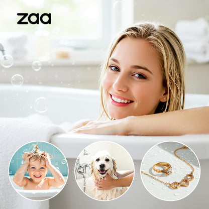 Shower Drain Hair Catcher Bathtub Drain Strainer Sink Drain Protector | Collapsible Pop-Up Drain Hair Catcher, Traps Hair & Prevents Clogs, Easy to Clean, Bathroom Fixture Accessories, Gray